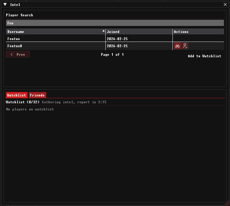 Add a watchlist